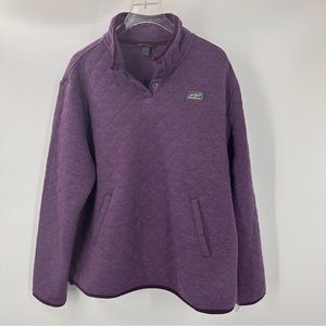 Eddie Bauer Pullover Sweater Top Womens Large Mock Neck Snaps |AS1253